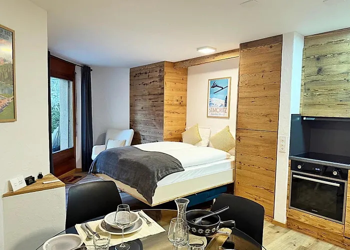 Apartament Bijou, Holz, Zentral, Mit Garage Und Pool -cb102-b Sankt Moritz